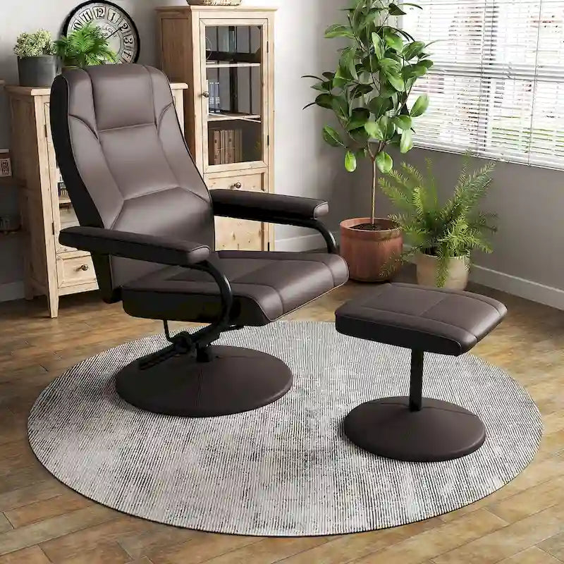Verstellbarer Sessel mit Ottoman, Lounge-Sessel mit Polsterung