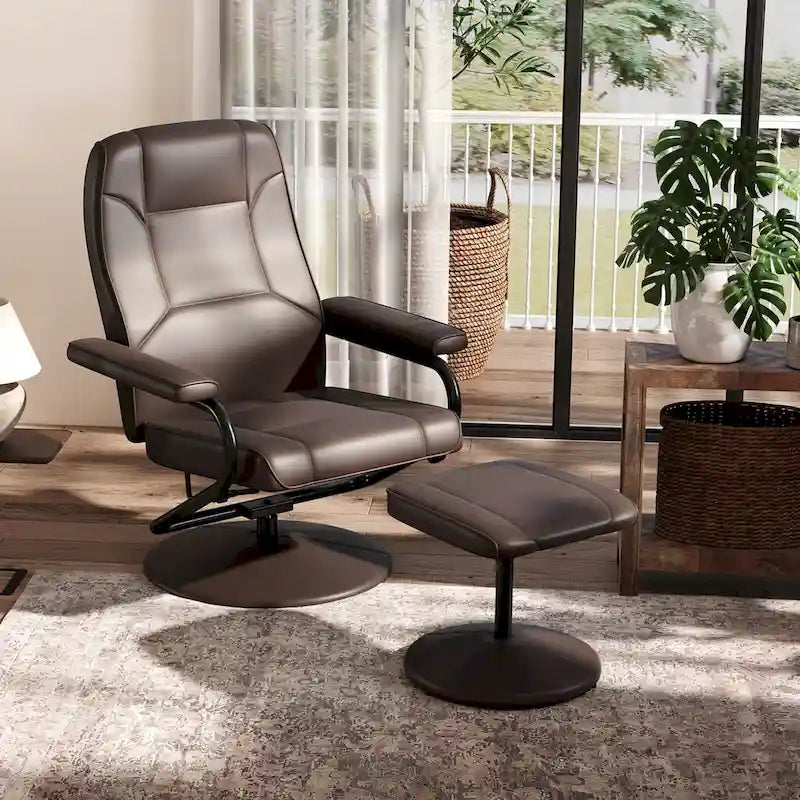 Verstellbarer Sessel mit Ottoman, Lounge-Sessel mit Polsterung