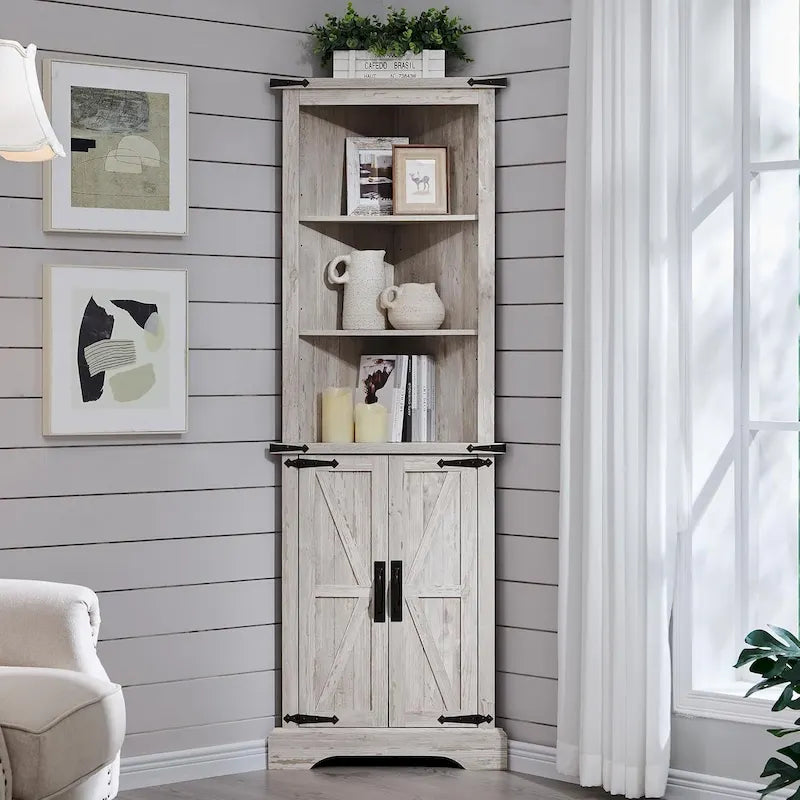 Corner Cabinet, 68 Tall Corner Cabinet, Corner Cabinet