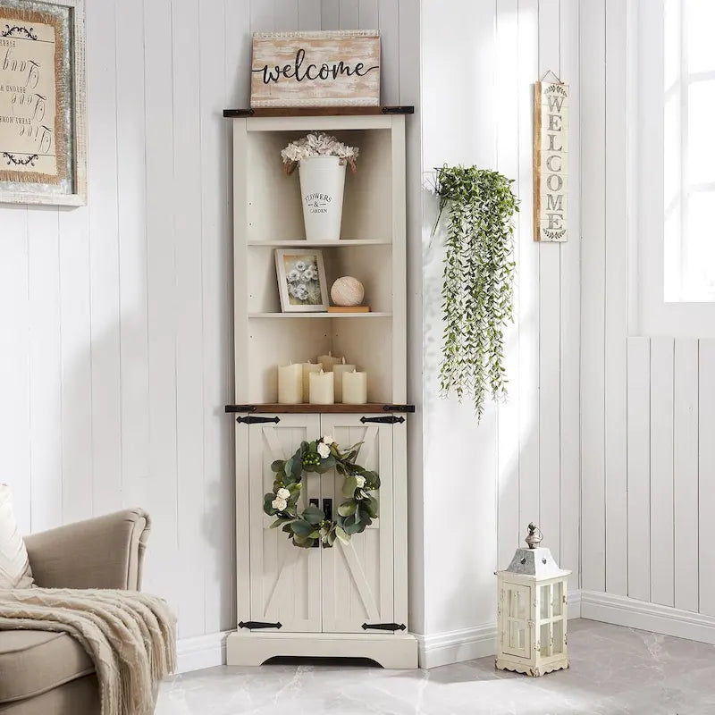 Corner Cabinet, 68 Tall Corner Cabinet, Corner Cabinet