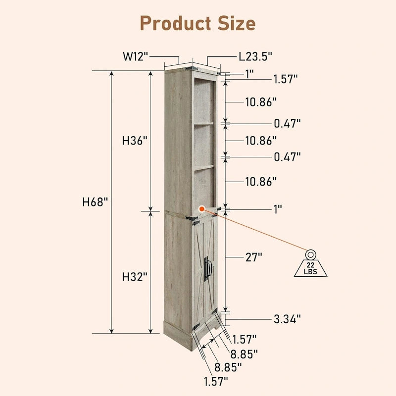 Corner Cabinet, 68 Tall Corner Cabinet, Corner Cabinet