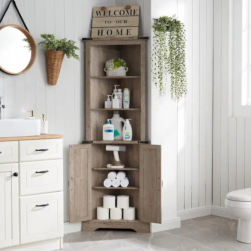 Corner Cabinet, 68 Tall Corner Cabinet, Corner Cabinet