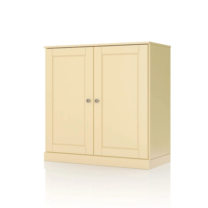 100% Solid Wood 32 Bathroom Cabinet with Solid Doors and Adjustable Shelves