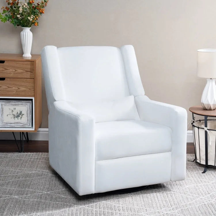 Luxury Power Motion Recliner Chair with Swivel Glider, Upholstered Living Room Reclining Sofa Chair with Lumbar Support