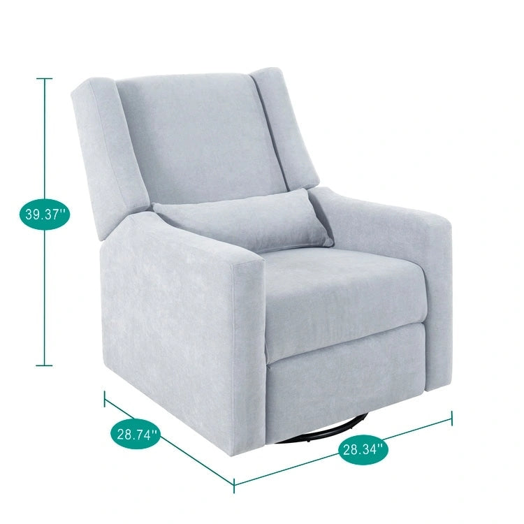 Luxury Power Motion Recliner Chair with Swivel Glider, Upholstered Living Room Reclining Sofa Chair with Lumbar Support