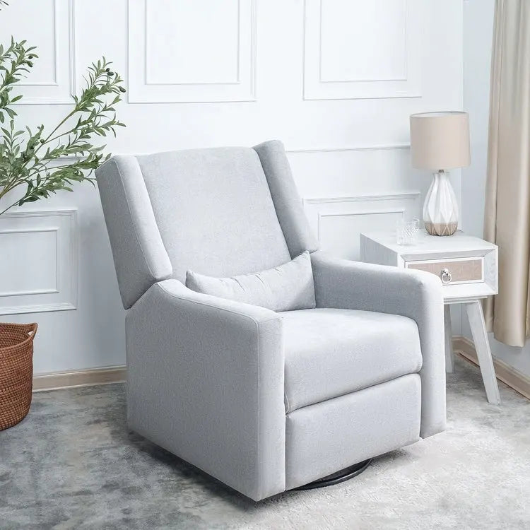 Luxury Power Motion Recliner Chair with Swivel Glider, Upholstered Living Room Reclining Sofa Chair with Lumbar Support