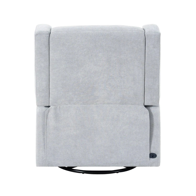 Luxury Power Motion Recliner Chair with Swivel Glider, Upholstered Living Room Reclining Sofa Chair with Lumbar Support
