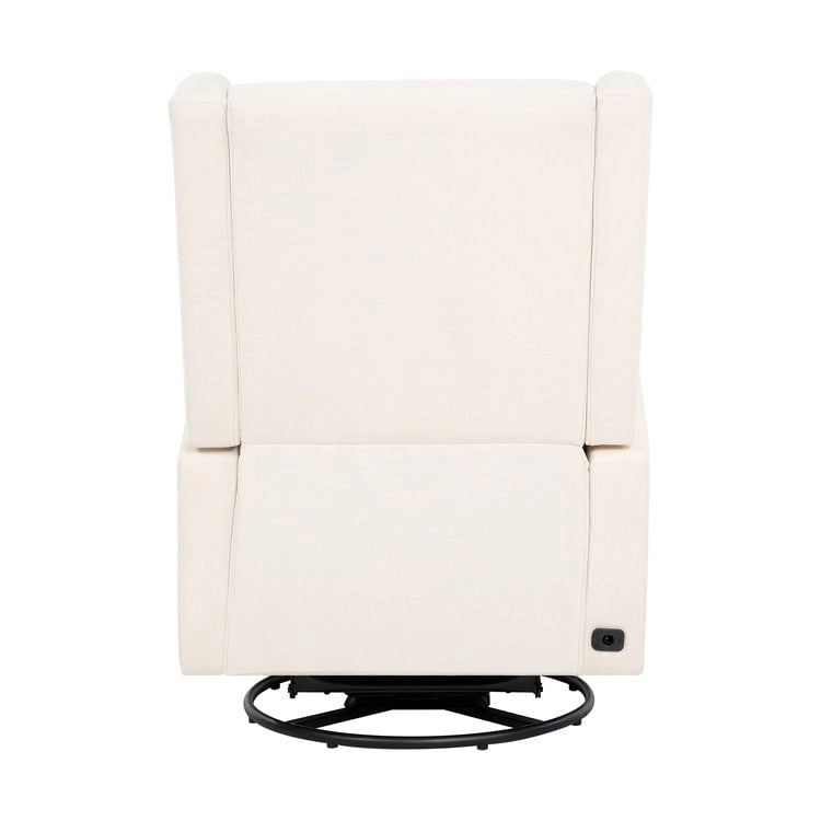 Luxury Power Motion Recliner Chair with Swivel Glider, Upholstered Living Room Reclining Sofa Chair with Lumbar Support