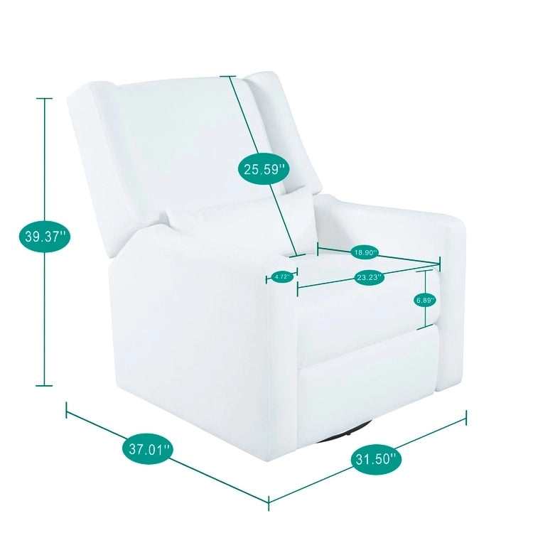 Luxury Power Motion Recliner Chair with Swivel Glider, Upholstered Living Room Reclining Sofa Chair with Lumbar Support