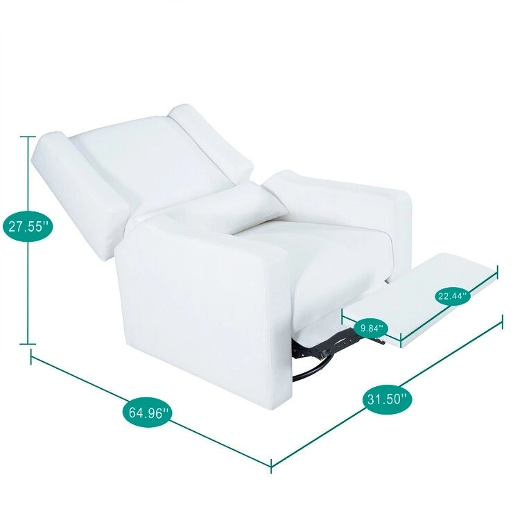 Luxury Power Motion Recliner Chair with Swivel Glider, Upholstered Living Room Reclining Sofa Chair with Lumbar Support
