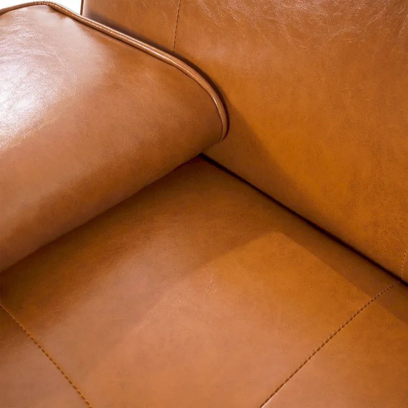 Futon-Schlafsofa mit Armlehnen und Getränkehaltern, Schlafsofa aus Kunstleder, wandelbares, klappbares und verstellbares kleines Sofa