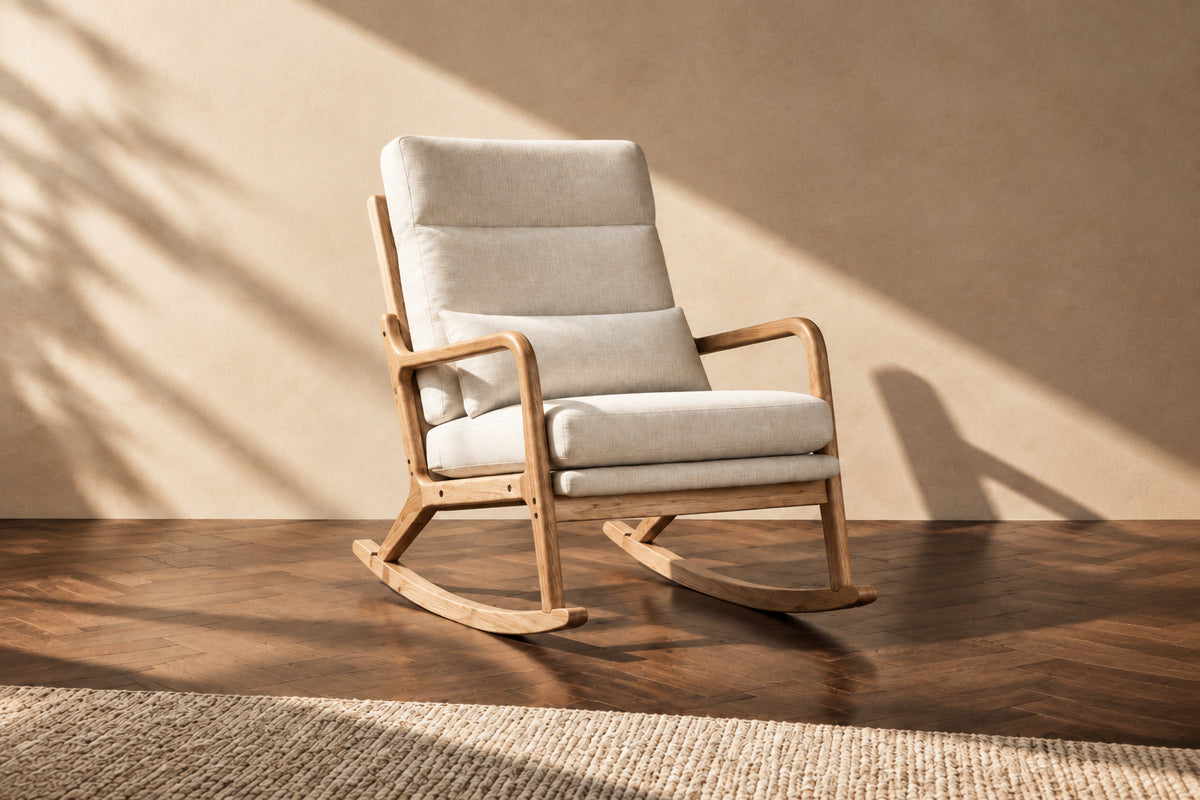 39.37 W High-Back Dual-Use Upholstered Rocking Chair/Accent Chair