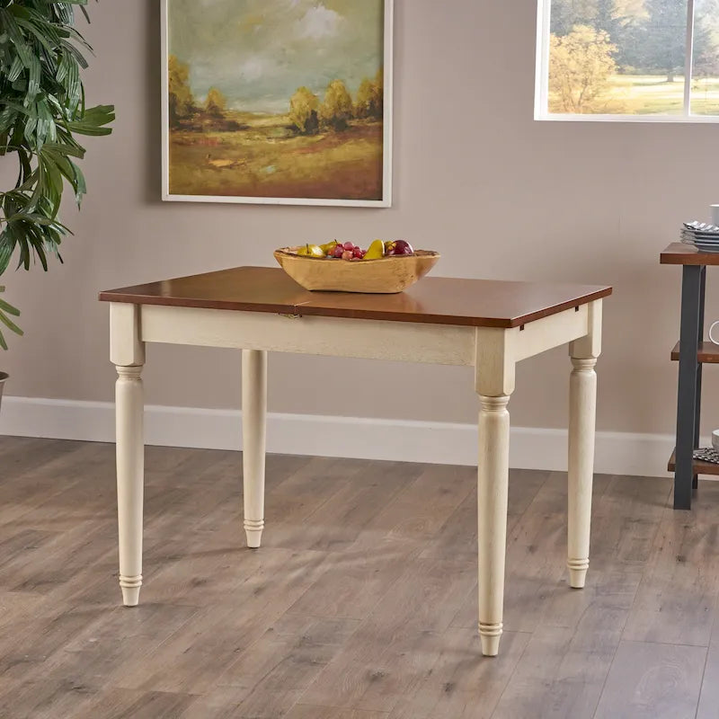Table de salle à manger en bois multicolore Clearwater avec rallonge
