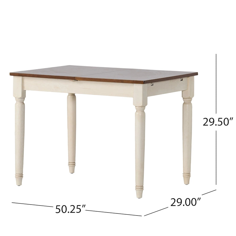 Table de salle à manger en bois multicolore Clearwater avec rallonge