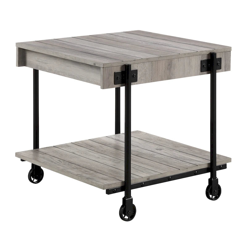 24-inch Steel 1-Shelf End Table