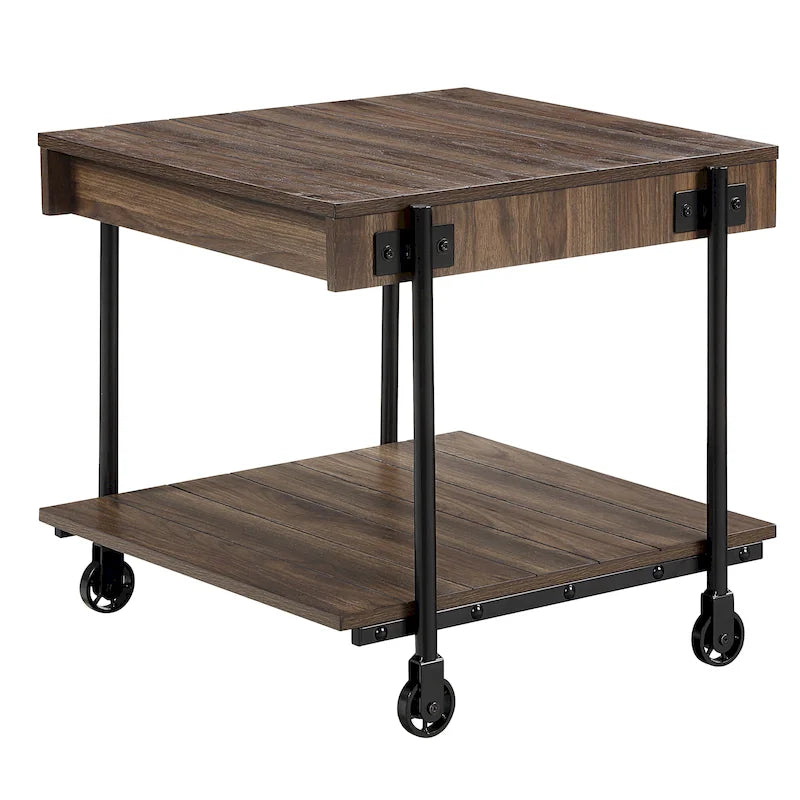 24-inch Steel 1-Shelf End Table