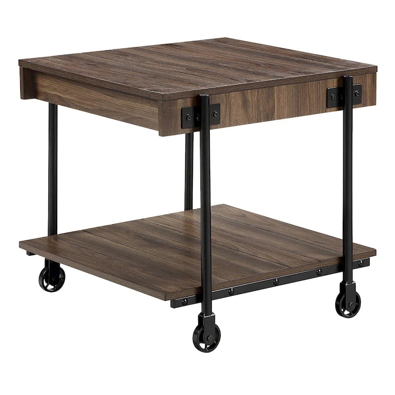 24-inch Steel 1-Shelf End Table