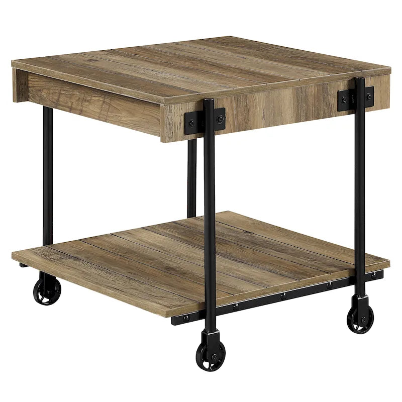 24-inch Steel 1-Shelf End Table