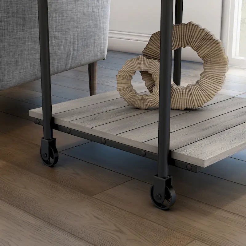 24-inch Steel 1-Shelf End Table