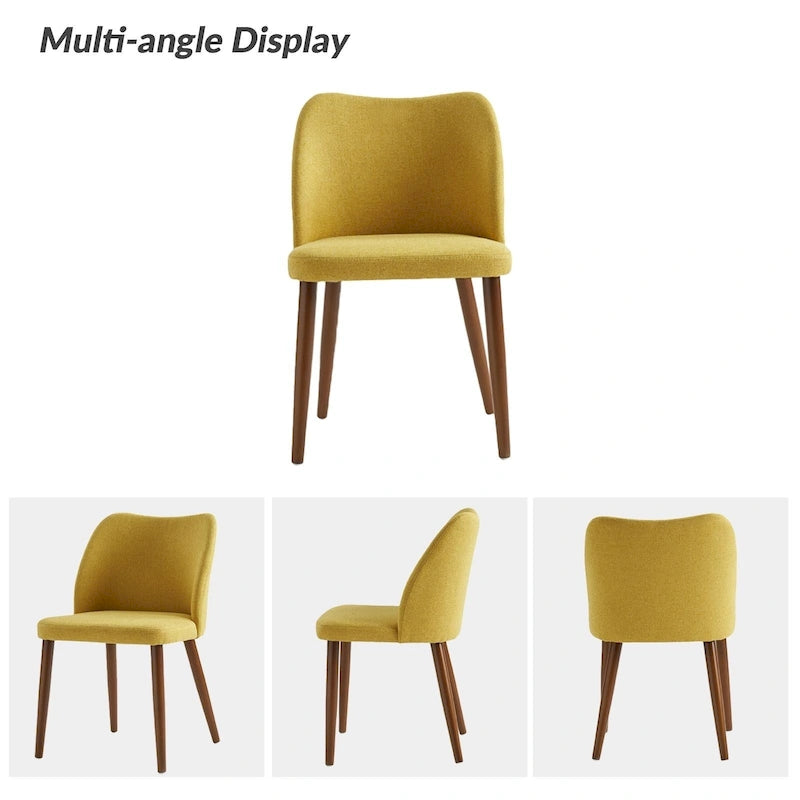 Upholstered Solid Wood Dining Chair Set of 2