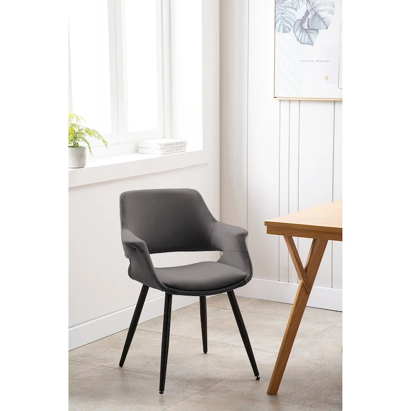 Velvet Mid-century Dining Chair