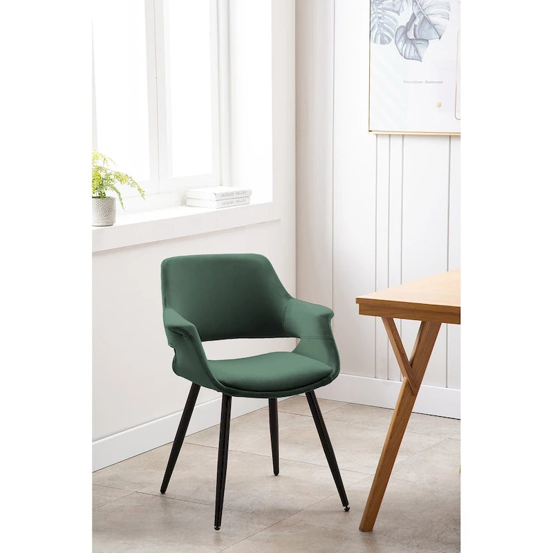 Velvet Mid-century Dining Chair