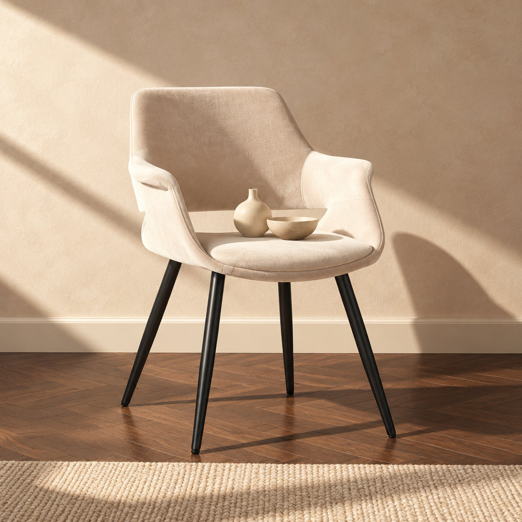 Velvet Mid-century Dining Chair
