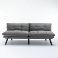 70.87 futon-slaapbank, opvouwbare schuimrubberen bank, converteerbare loveseat-slaapbank met verstelbare armleuningen voor kleine ruimtes