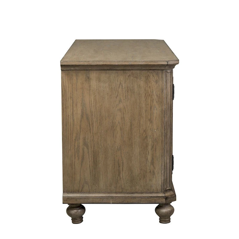 Buffet blanc, marron et taupe chiné Simply Elegant