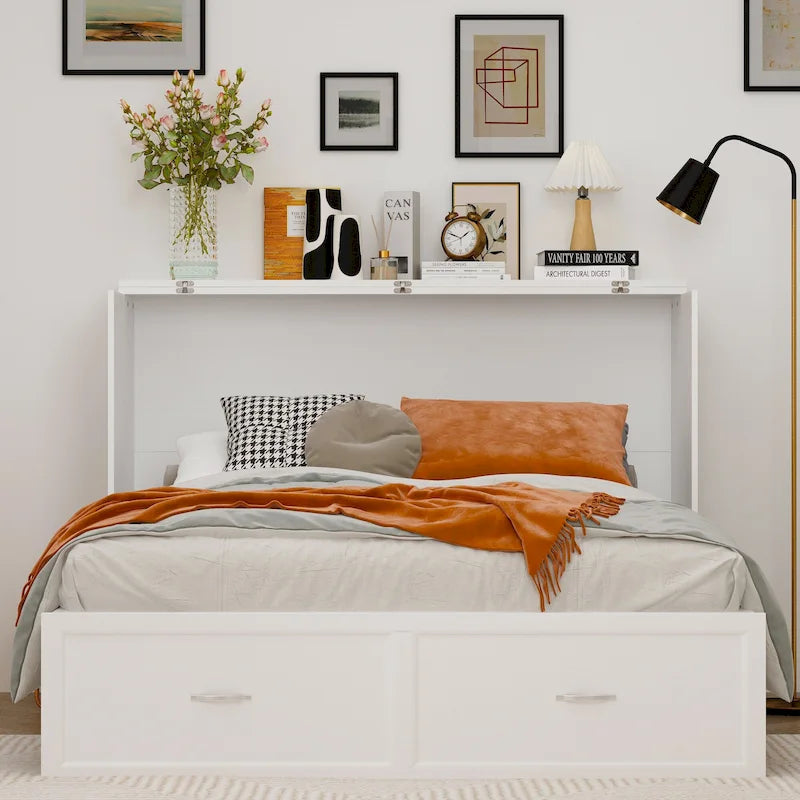 Bettkasten-Kommode für ein Full-Size-Bett mit Schublade, in Würfelschrank umwandelbar