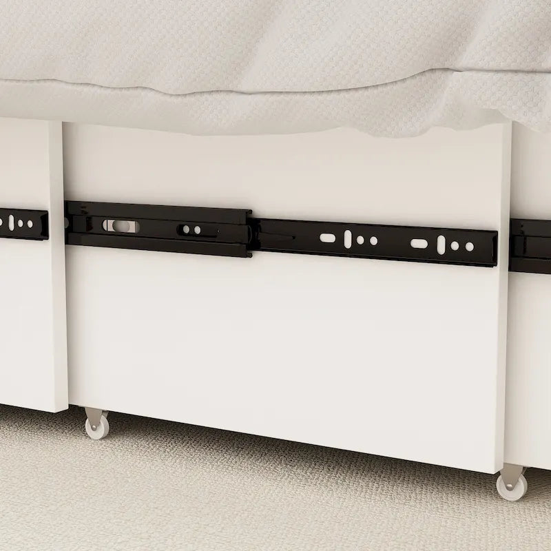 Bettkasten-Kommode für ein Full-Size-Bett mit Schublade, in Würfelschrank umwandelbar