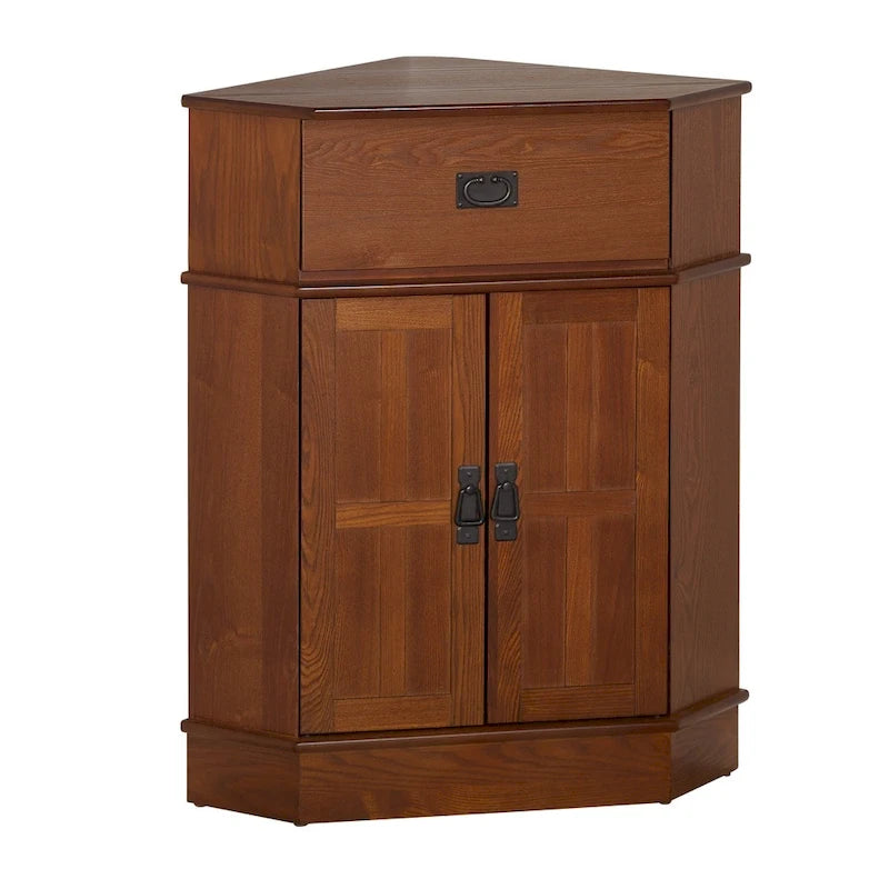 Wood Corner Cabinet - 34h x 24w x 18l