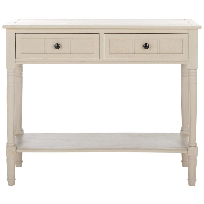 Consolle grigia con 2 cassetti - 35.8 x 13.8 x 29.5 - 36Wx14Dx30H