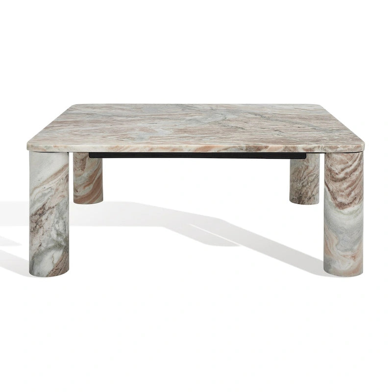 Square Marble Coffee Table - 35 In. W x 35 In. D x 13 In. H - 35Wx35Dx13H
