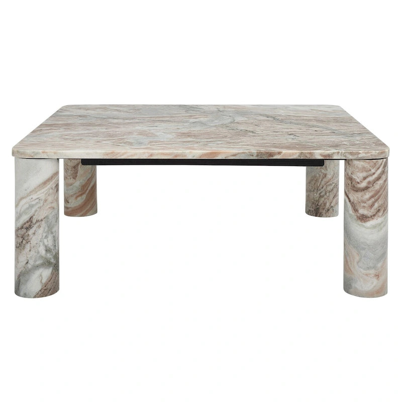Square Marble Coffee Table - 35 In. W x 35 In. D x 13 In. H - 35Wx35Dx13H