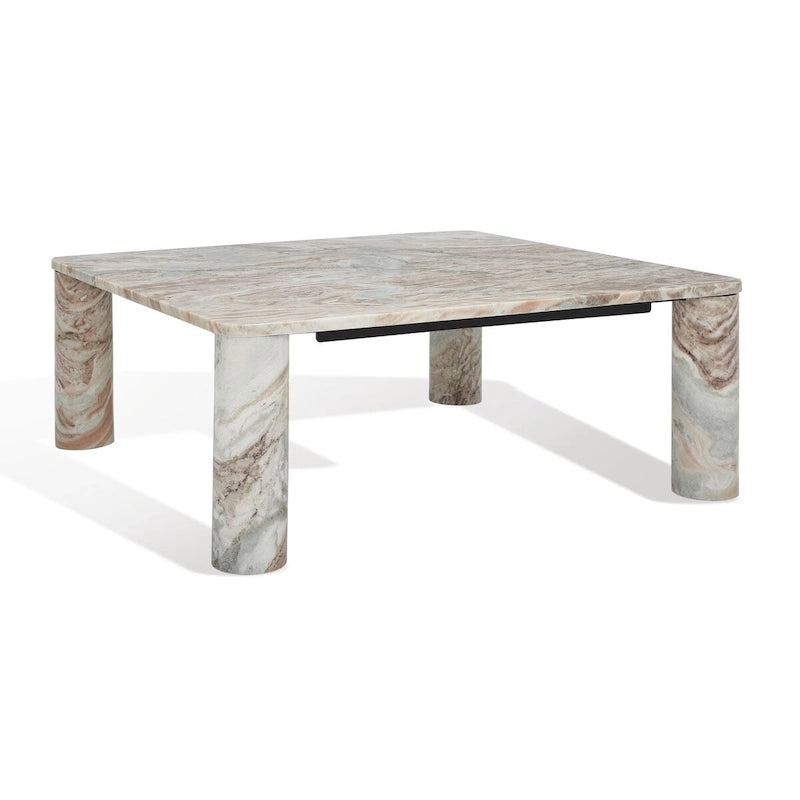 Square Marble Coffee Table - 35 In. W x 35 In. D x 13 In. H - 35Wx35Dx13H