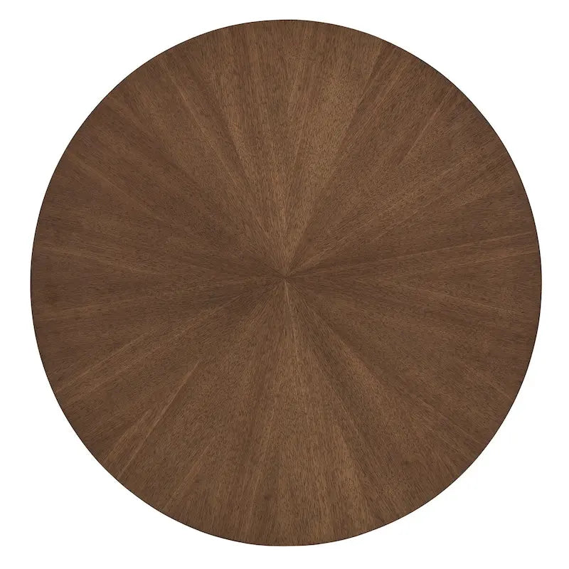 Runder Beistelltisch im Mid-Century-Stil mit Walnussholz-Finish