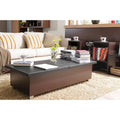 Furniture of America Numero 47-inch Leatherette Top Coffee Table