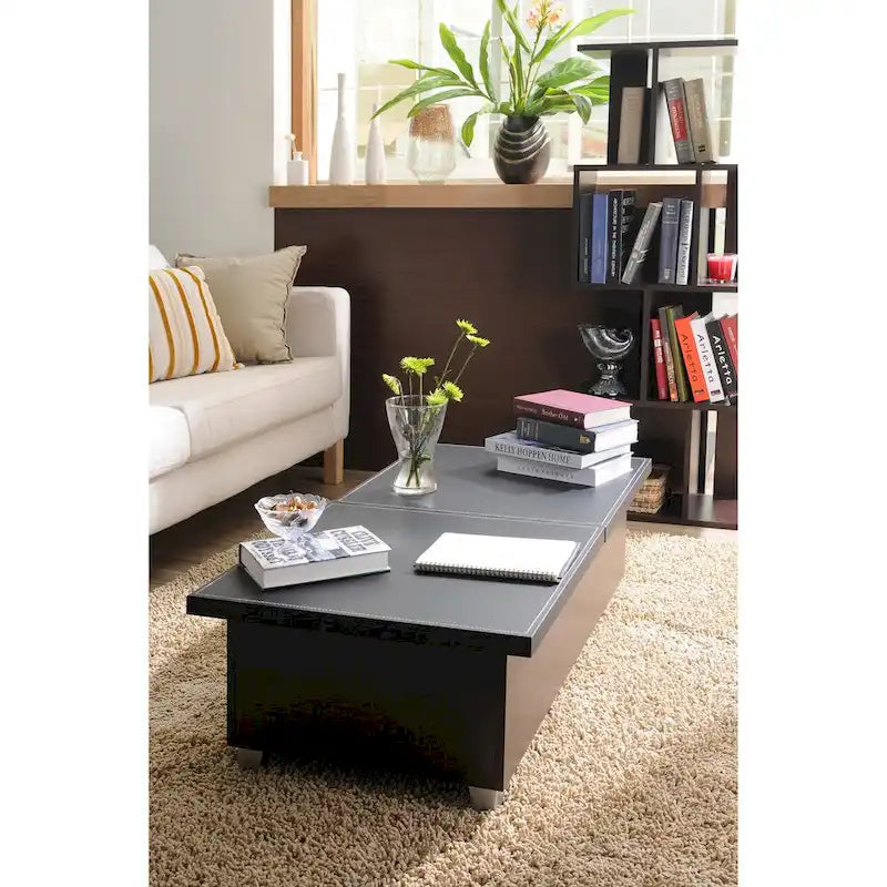 47-inch Leatherette Top Coffee Table
