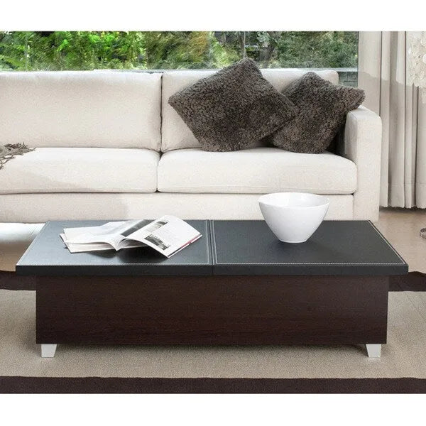 47-inch Leatherette Top Coffee Table