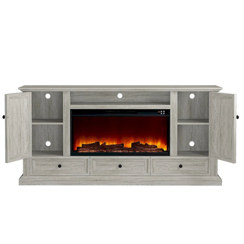 Mobile TV da 72 con camino - supporta TV fino a 75 - 73W x 35H x 14D
