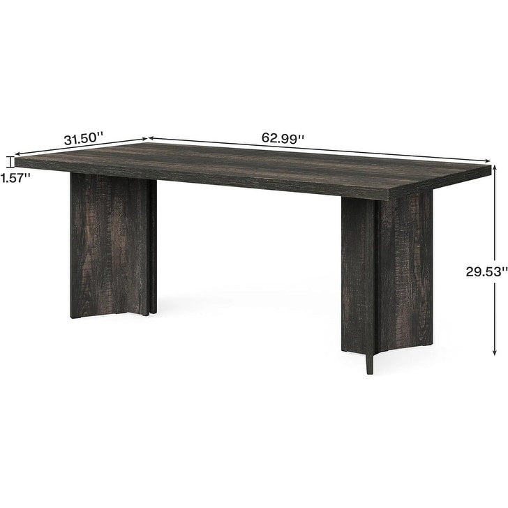Wood Rectangular Dinner Dining Table for Kitchen Dining Room