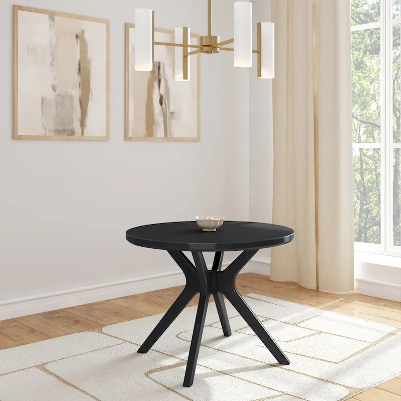 Cross Leg Round Dining Table - 38