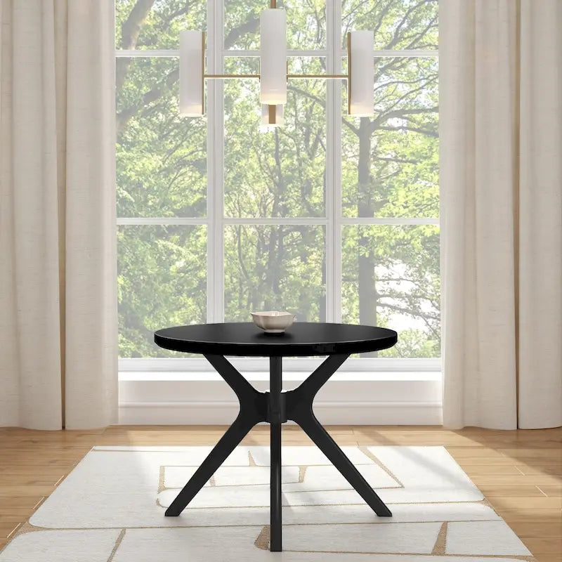 Cross Leg Round Dining Table - 38
