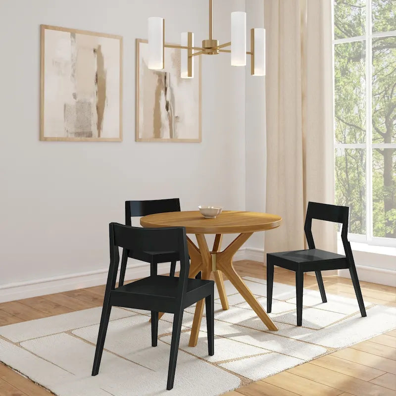 Cross Leg Round Dining Table - 38