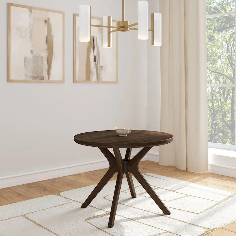 Cross Leg Round Dining Table - 38