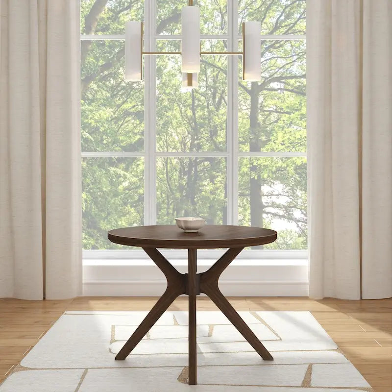 Cross Leg Round Dining Table - 38