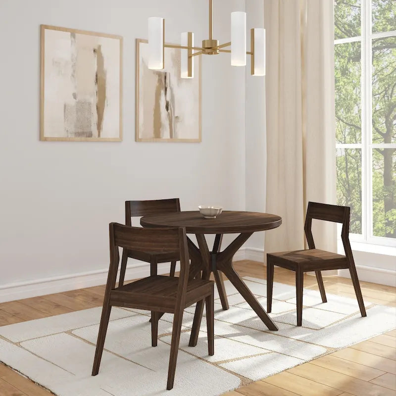 Cross Leg Round Dining Table - 38