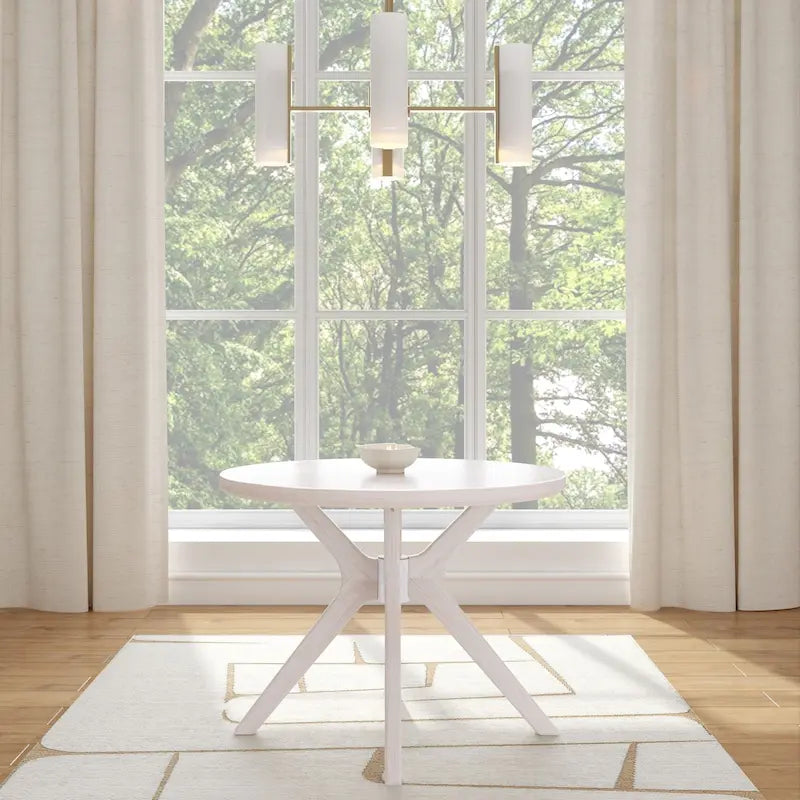 Cross Leg Round Dining Table - 38