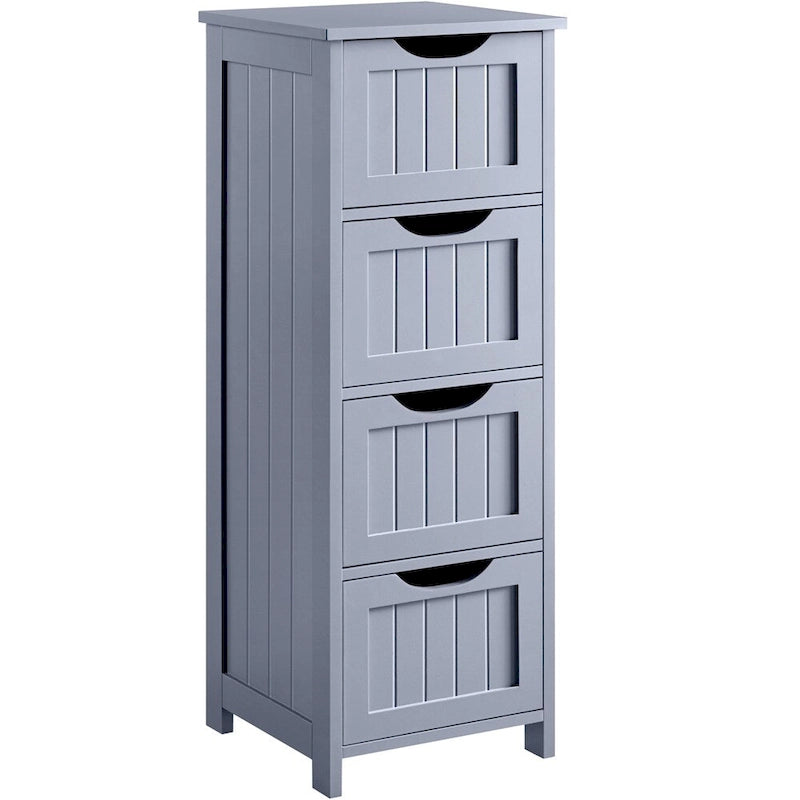 Bathroom Floor Cabinet Slim Bath Cabinet with 4 Drawers
